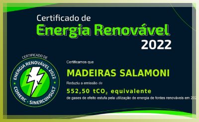Certificado EnergiaRenovavel 2022